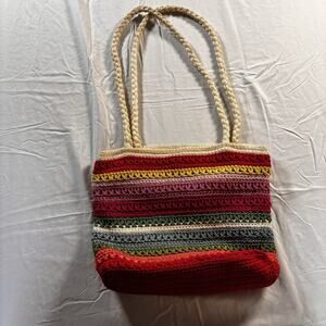 Y2K Fruity Boho Tote Handbag - Zippered Tote Handbag Rainbow Cute